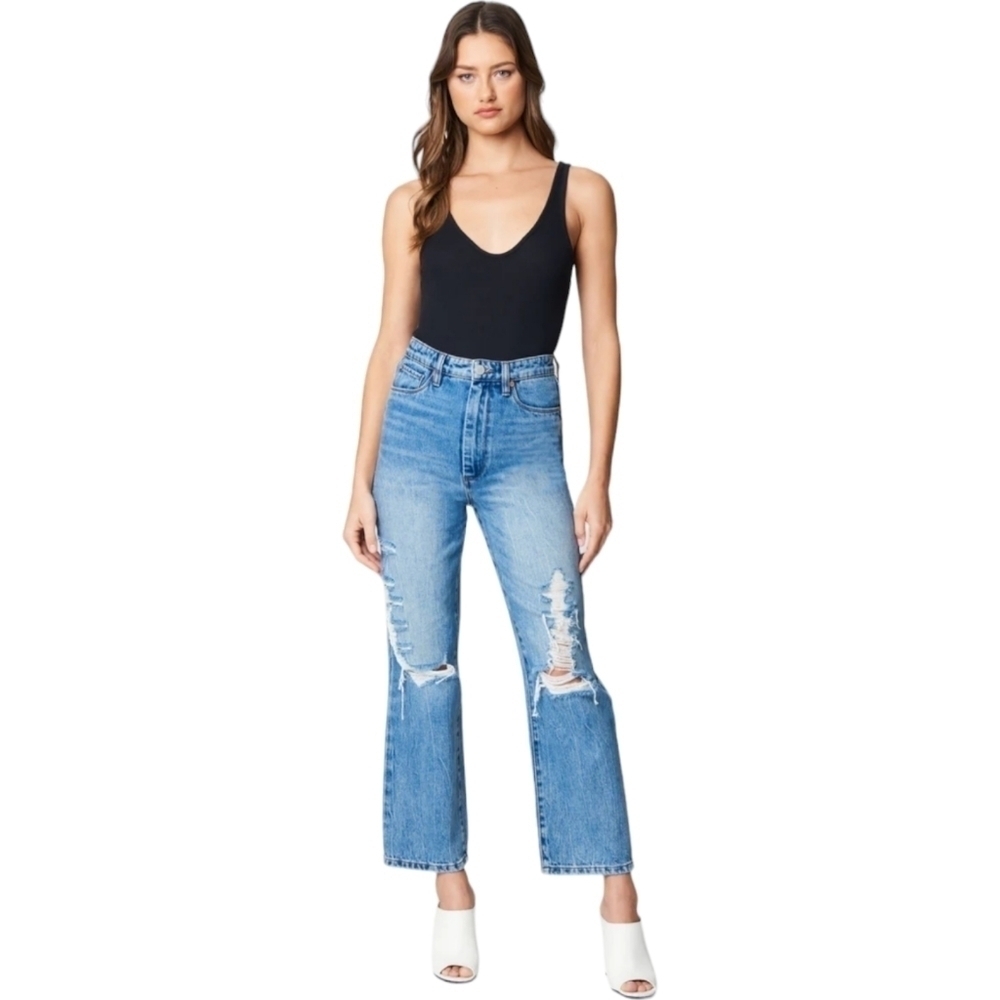 Blank NYC The Baxter Ribcage Straight Leg In Wildflower Distressed NWT Size 29